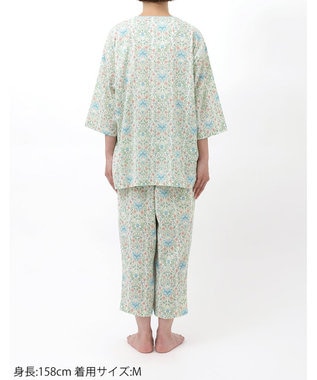 Wing パジャマ 7分袖 長袖 8分丈 綿100%(本体) 楊柳素材 夏 レディース EP8074 ウイング／ワコール クリーム