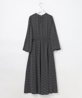 ANY SIS L 【洗える】フラワープリントワンピース × ニットベスト セット ブラック系