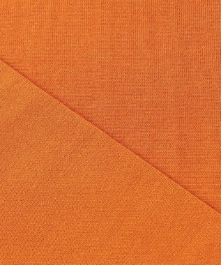 自由区 L 【アンサンブル対応・洗える】ウールシルク5分袖 ニット ビタミンオレンジ