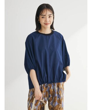 Green Parks ランタンスリーブブラウス Navy