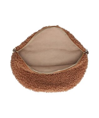 INTER-CHAUSSURES 【ANDREA CARDONE】レザーストラップボアショルダーバッグ ライトブラウン雑材