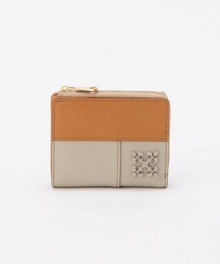 russet 【2025AW新作】パッチワークハーフウォレット(SO-430) GrayBE/CA