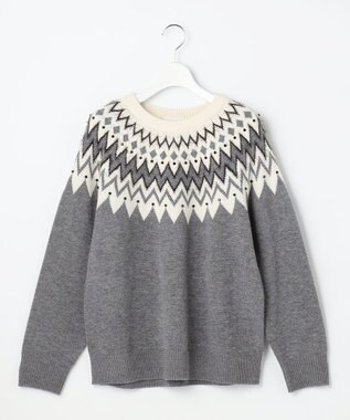 自由区 S フェアアイル ニット オフ系