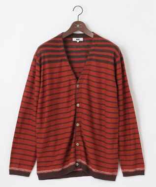 JOSEPH ABBOUD 【キングサイズ・洗える】フランドルリネンボーダーカーディガン