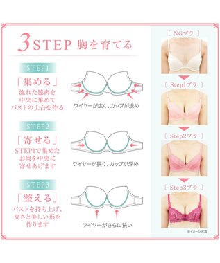 BRADELIS New York 【BRADELIS New York / 育乳補整ブラ・STEP1 集める】ジャスミンステップ1ブラ24A2 プラム