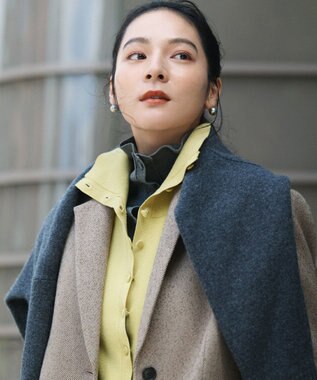 【前後着用可 / 加藤ローサさん着用】スムースストレッチタートル ニット