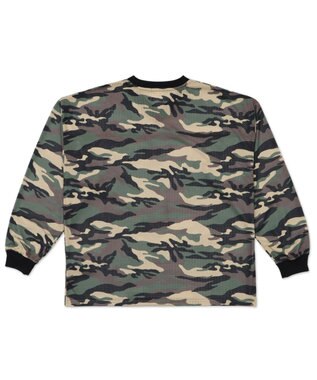WEGO 【ユニセックス着用ITEM/MLサイズ展開】カモフラナンバリングホッケーT（LS） カーキ
