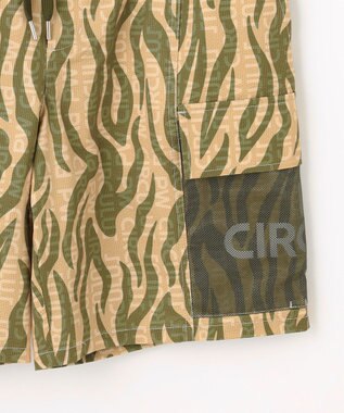 PW CIRCULUS 【MEN】ストライプカモフラ メッシュポケットショーツ ゴルフ カーキ系5