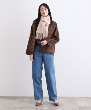 MOONBAT WEB限定【洗える】ミエル (miel) カシミヤ100％ 無地ストール ベージュ