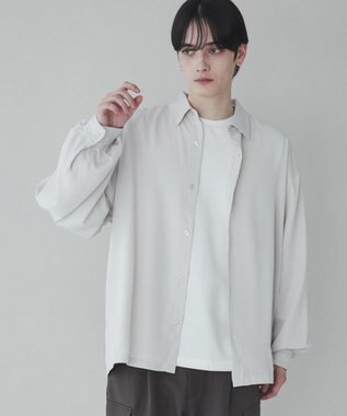 WEGO トロミBIGシャツ ライトベージュ