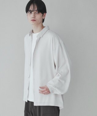 WEGO トロミBIGシャツ ライトベージュ