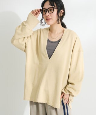 CRAFT STANDARD BOUTIQUE TC裏毛Ｖネックプルオーバー