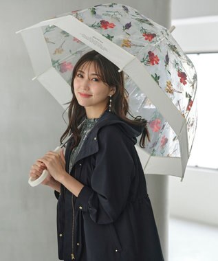 ANY SIS 【WEB限定】Plantica×Wpc.コラボ フラワー 長傘 ホワイト系