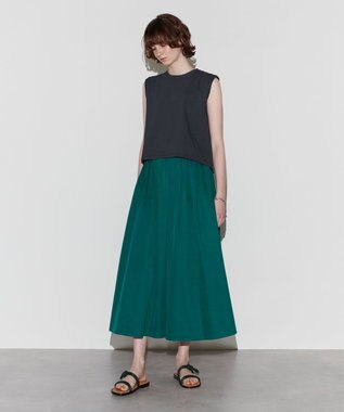 NAVE 【Nave　洗える】バイオツイル スカート グリーン系