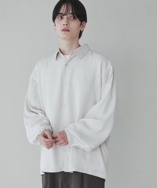 WEGO トロミBIGシャツ ライトベージュ