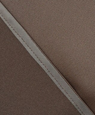 uncrave 【洗濯機洗い可】サテン ブラウス（uncrave WHITE） ブラウン