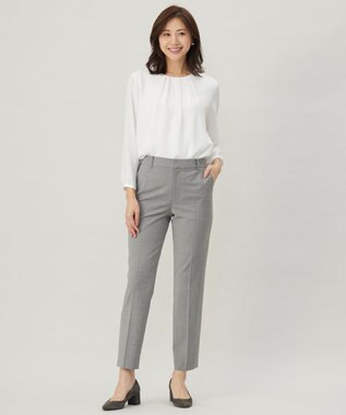 J.PRESS LADIES 【セットアップ対応】BAHARIYE2 テーパード パンツ ライトグレー系1