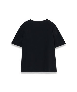 JOSEPH 【FOUNDATIONS】クレープ ド ソワ　シルクTシャツ NEW RUBIN Black