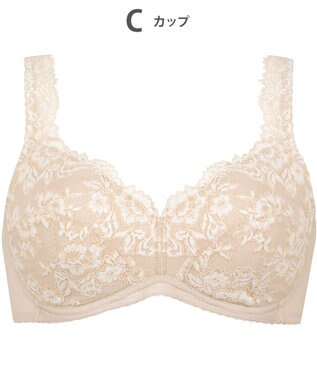 Wing ノンワイヤーブラ 軽いつけごこち 自然なまるみシルエット 背中すっきり 肩にくいこみにくいストラップ ブラジャー ブラ NB3023 ウイング／ワコール ベージュ