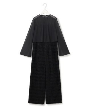 ICB ダイヤカットジャカード オールインワン ブラック系