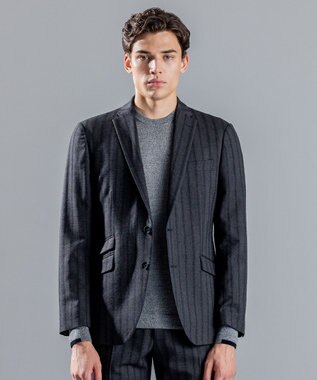 JOSEPH HOMME ピンヘッドストライプジャガード　ジャケット グレー系1