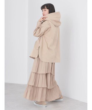 earth music&ecology フリルティアードスカート Beige