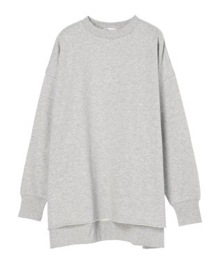 CRAFT STANDARD BOUTIQUE 裏起毛クルーネックチュニック Gray Mixture