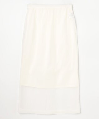 NAVE 【Nave・洗える】シアーニット スカート ホワイト系