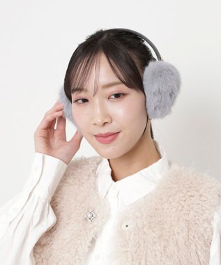 MOONBAT 【ラッピングBOX付き】FURLA ハート型イヤマフ グレー