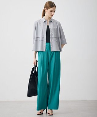 ICB Ry/Liバイオストレッチ ワイドパンツ エメラルド