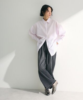 Green Parks タックワイドデニムパンツ Black