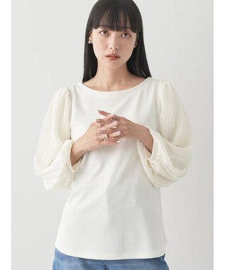 earth music&ecology マジョリカプリーツプルオーバー Ivory