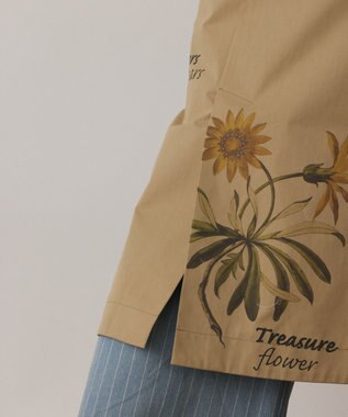 GRACE CONTINENTAL プリントトレンチワンピース ベージュ