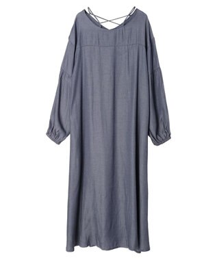 Green Parks ・ｆｕｒｒｙ　ｒａｔｅ　バックレースアップワンピース Light Gray