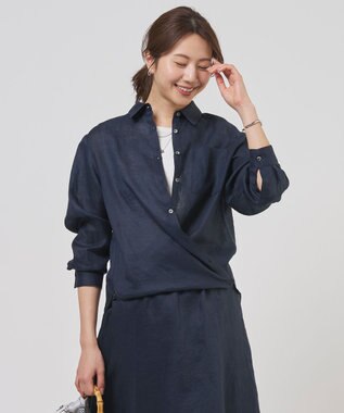 J.PRESS LADIES S 【WEB限定カラーあり・2way】リネン シャツ ブラウス