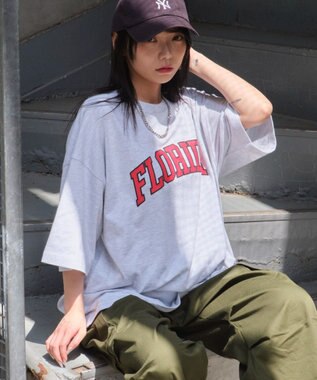 WEGO 【ユニセックス着用ITEM】アクセ付きグラフィックT（SS） アッシュグレー