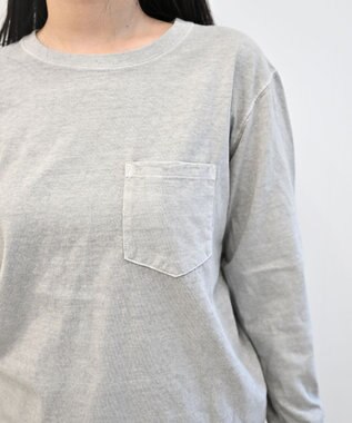 caqu caqu x good on long sleeve pocket tee リラックスフィットポケットTシャツ ash