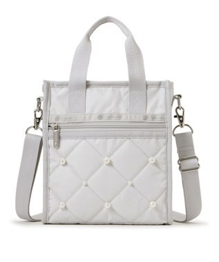 LeSportsac MINI N/S TOTE W/ PEARLS/ミストグレーパール ミストグレーパール