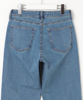 J.PRESS LADIES S 【洗える】BASIC STRETCH DENIM ボーイフィット パンツ ダルブルー系