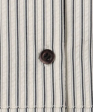 組曲 【先行予約・前後着用可】ソフトサッカーラグランスリーブ ブラウス エクリュ×ネイビーストライプ系1