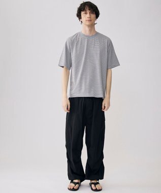 UNFILO MENS 【OCEANS 雑誌・web 掲載】スマート ストレッチ TEE【男女兼用/ギフトにもおすすめ】 グレーボーダー