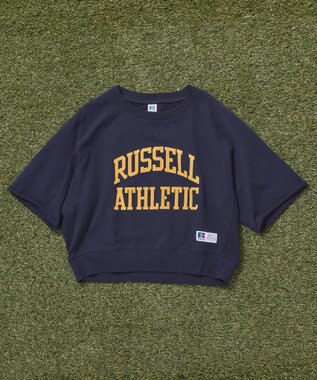 AMERICAN HOLIC 【RUSSELL】ロゴ半袖スウェット Navy