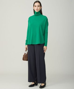 ICB L ハイツイストダブルクロス ワイドパンツ ネイビー