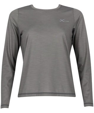 CW-X 【WOMEN】 CW-X トップス 【薄軽ランニングシャツ】 長袖 Ｕネック 吸汗速乾性(本体) レディース DLY159 /ワコール グレー
