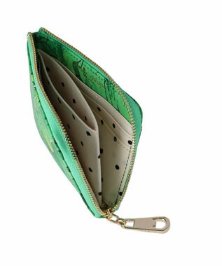 tsumori chisato CARRY 葉っぱ Lファスナー2つ折り財布 グリーン