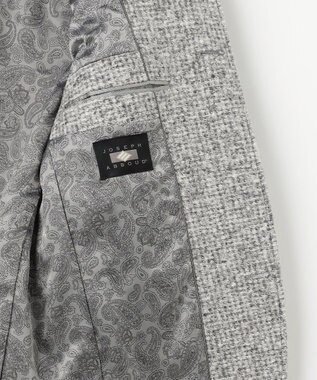 JOSEPH ABBOUD 【イタリア素材/軽量/ストレッチ】スライバー千鳥 ジャケット ライトグレー系3