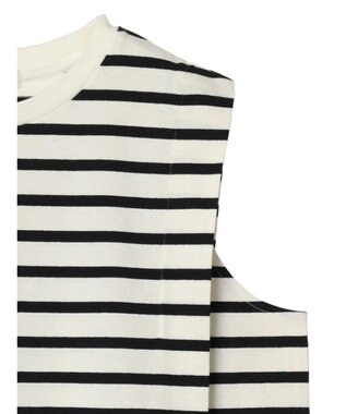 earth music&ecology ボクシーノースリーブチュニック Border