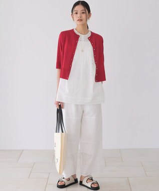 組曲 エンブロイダリーレース パンツ ホワイト系