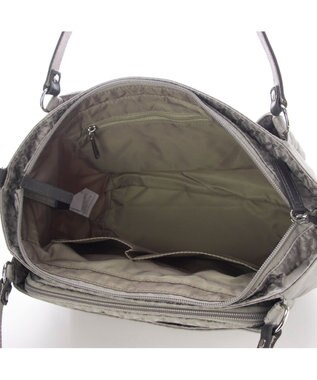 Y'SACCS ポーチ付きモノグラム2WAYトート グレー