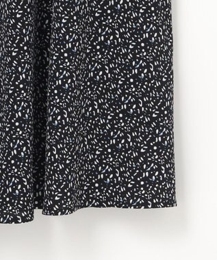 ANY SIS L 【洗える】フラワープリントワンピース × ニットベスト セット ブラック系